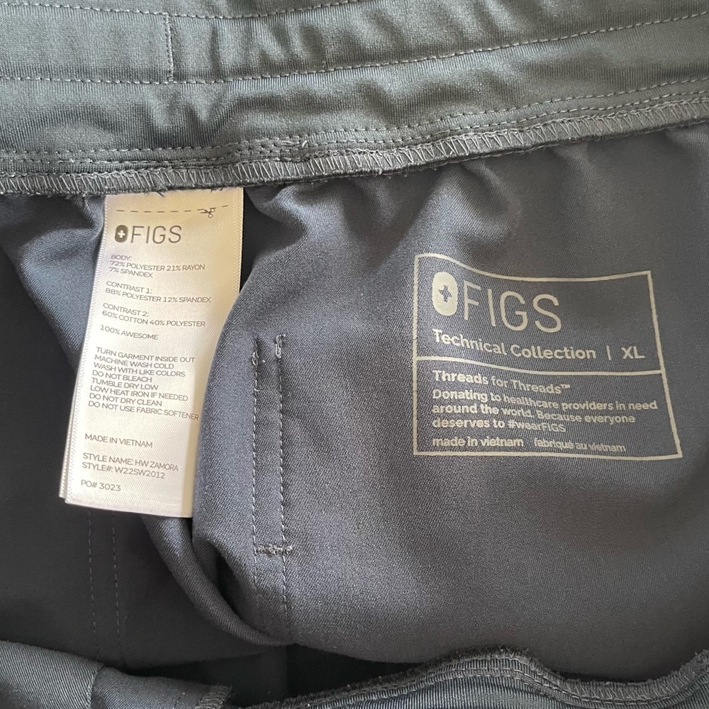 Figs High Waisted Zamora Jogger Scrub Pants Dark Harbour Size XL - Picture 8 of 8